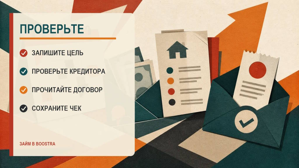 Чек-лист проверки займа перед подтверждением